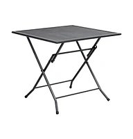 vidaXL Folding Mesh Table 31.5"x31.5"x28.3" Steel Anthracite