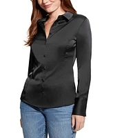Guess Women's Fernanda Satin Corset Shirt