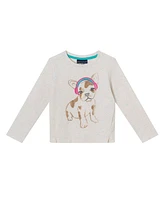 Andy & Evan Little Girls Toddler/Child Long Sleeve Puppy Tee