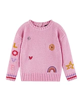 Andy & Evan Baby Girls Chenille Sweater Printed Legging Set