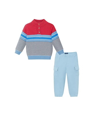 Andy & Evan Baby Boys Striped Sweater Jogger Set