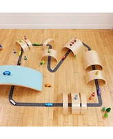 ECR4Kids Wooden Tunnels and Arches, Natural, 10-Piece