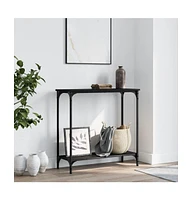 vidaXL Console Table Black 29.5"x12"x29.5" Engineered Wood