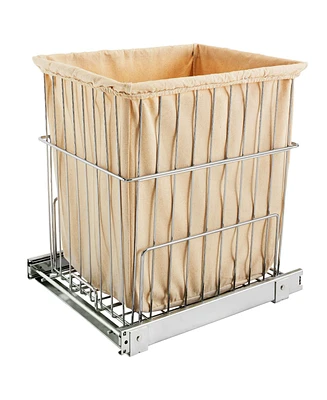 Rev-a-Shelf 20'' Pullout Wire Basket Clothes Hamper, Chrome, Hrv-1520 S Cr