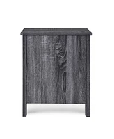 Slickblue Contemporary Nightstand with Faux Wood Design