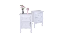 Slickblue 2-Piece Country Style Two-Tier Night Tables Set