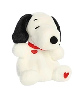 Aurora Mini Palm Pals Snoopy Hearts Peanuts Timeless Plush Toy White 5"