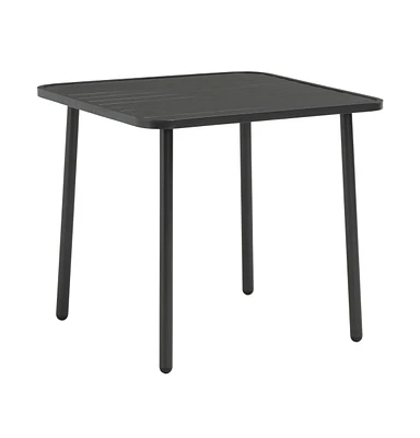 vidaXL Patio Table Dark Gray 31.5"x31.5"x28.3" Steel