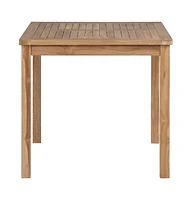 vidaXL Patio Table 31.5"x31.5"x30.3" Solid Teak Wood