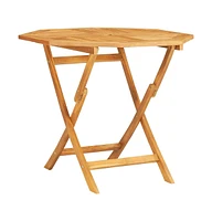 vidaXL Folding Patio Table 33.5"x33.5"x29.9" Solid Teak Wood