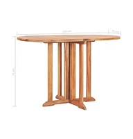 vidaXL Folding Butterfly Patio Table 47.2"x27.6"x29.5" Solid Teak Wood