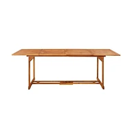 vidaXL Patio Dining Table 86.6"x35.4"x29.5" Solid Acacia Wood