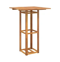 vidaXL Bistro Table 29.5"x29.5"x43.3" Solid Wood Acacia