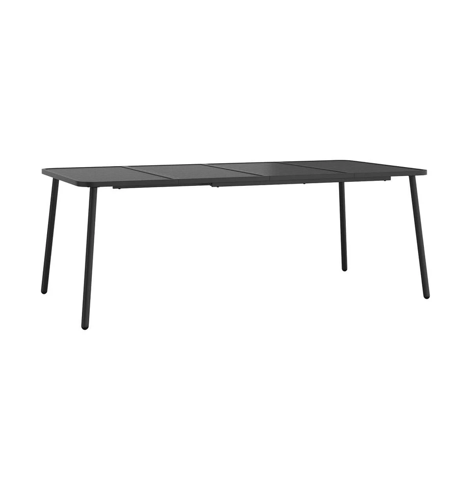 vidaXL Patio Table Anthracite 78.7"x39.4"x28" Steel