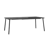 vidaXL Patio Table Anthracite 78.7"x39.4"x28" Steel