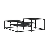 vidaXL Coffee Table Black 42.1"x42.1"x15.7" Engineered Wood