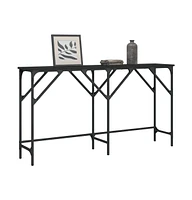 vidaXL Console Table Black 55.1"x11.4"x29.5" Engineered Wood