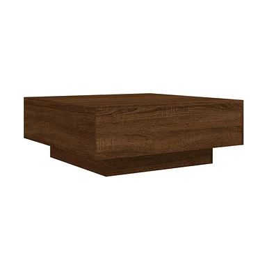 vidaXL Coffee Table Brown Oak 31.5"x31.5"x12.2" Engineered Wood