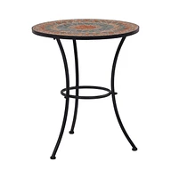 vidaXL Mosaic Bistro Table Orange/Gray 23.6" Ceramic