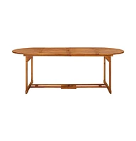 vidaXL Patio Dining Table 86.6"x35.4"x29.5" Solid Acacia Wood