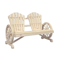 vidaXL Patio Adirondack Chair 2-Seater Solid Wood Fir