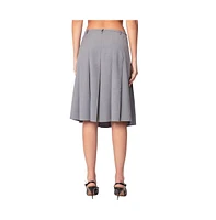 Edikted Women's Ethel Side Slit Pleated Midi Skirt