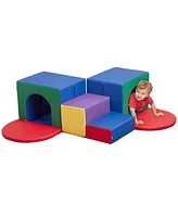 ECR4Kids Corner Tunnel Maze Climber, Toddler Playset, 7-Piece