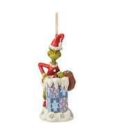 Jim Shore Grinch Climbing in Chimney Ornament