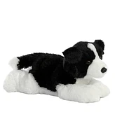 Aurora Medium Border Collie Flopsie Adorable Plush Toy Black 12"