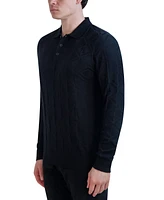 Karl Lagerfeld Paris Men's Embossed Sweater Polo