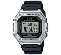 Casio Men's Digital Black Resin Strap Watch 45mm