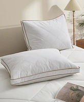 Unikome Diamond Quilted Goose Feather Gusseted 2-Pack Pillows