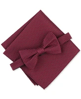 Alfani Men's Sylvan Textured Bow Tie & Pocket Square Set, Created for Macy's