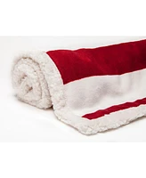 Chanasya Premium Patiotic Us Flag Print Sherpa Throw Blanket