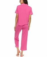 Flora by Nikrooz Women's Annie Notch Top and Capri Pajama Set