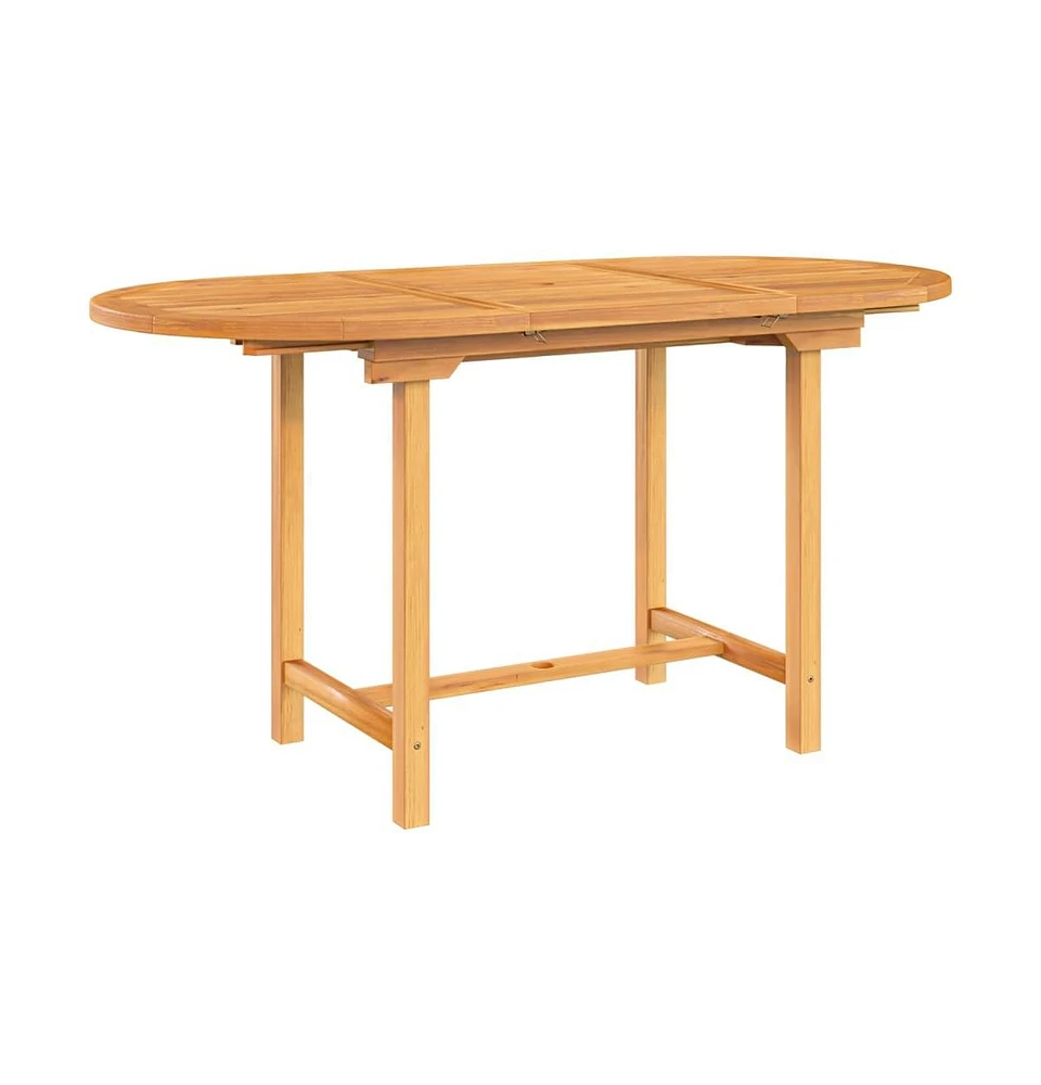 vidaXL Extending Patio Table 43.3"-63"x31.5"x29.5" Solid Wood Teak