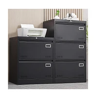 Slickblue 2-Drawer Metal Lateral File Cabinet with Lock for Home Office Vertical File Storage Solutions