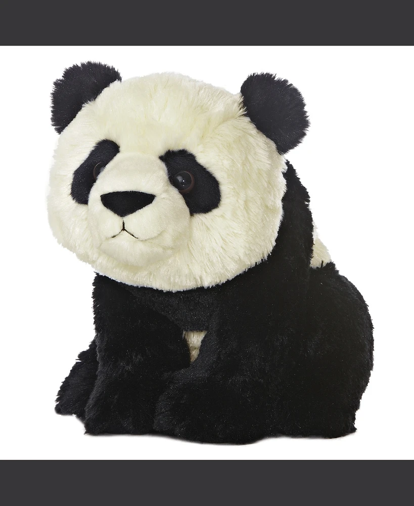 Aurora Medium Panda Destination Nation Adventurous Plush Toy Black 12"