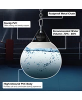 21 Inch Water Punching Bag with Adjustable Metal Chain-White