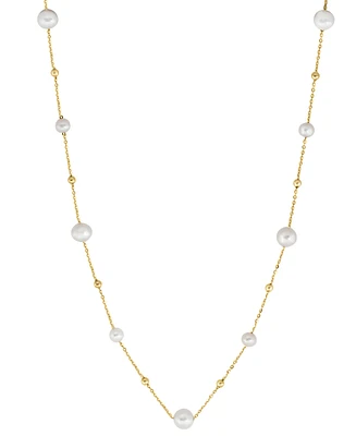 Effy Cultured Freshwater Pearl (5-7mm) 18" Collar Necklace in 14k Gold