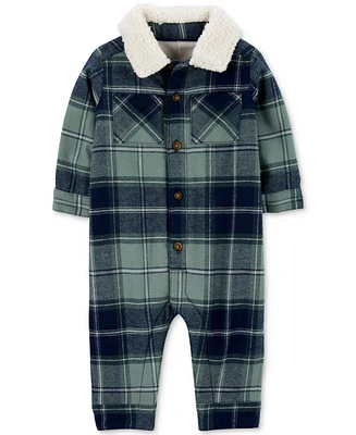 Carter's Baby Boys Plaid Flannel Jumpsuit