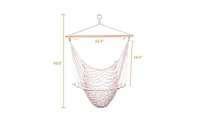 Slickblue Hanging Rope Air/Sky Chair Swing Comfortable and Stylish Swing for Indoor/Outdoor Use