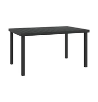 vidaXL Patio Table 55.1"x35.4"x29.1" Aluminum and Wpc