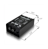 Pyle Premium Direct Injection Audio Box with 1/4" Instrument to Balanced & Unbalanced Xlr