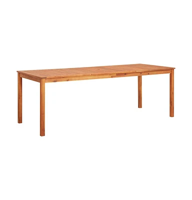 vidaXL Patio Table 84.6"x35.4"x29.1" Solid Acacia Wood