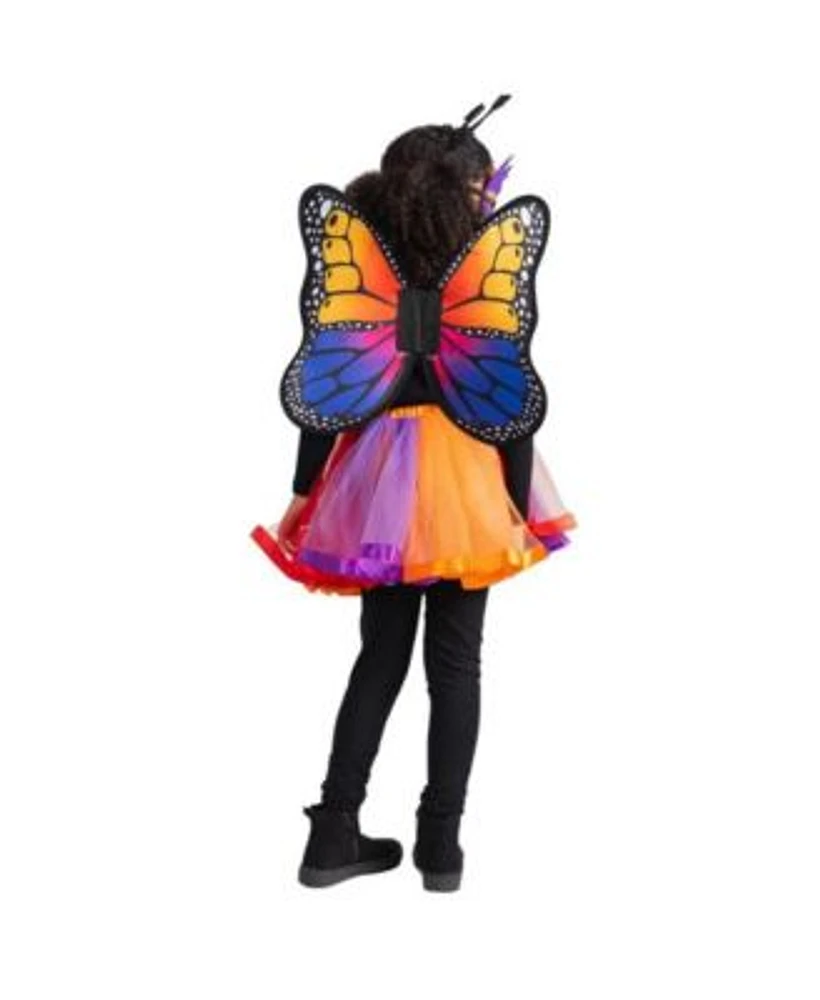 Dress Up America Butterfly Mask Wings Tutu Costume Set Girls