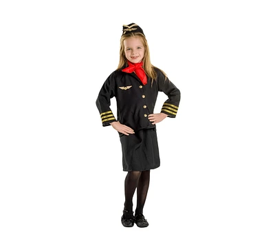 Dress Up America Flight Attendant Costume Set - Kids Girls