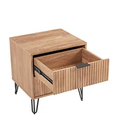 Manhattan Comfort 1-Piece Dumbo Medium-Density Fiberboard 2-Drawer Modern Nightstand