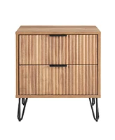 Manhattan Comfort 1-Piece Dumbo Medium-Density Fiberboard 2-Drawer Modern Nightstand