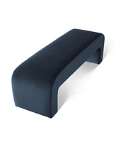 60" Boucle Look Large Bedroom Waterfall Upholstered Bench-Maison